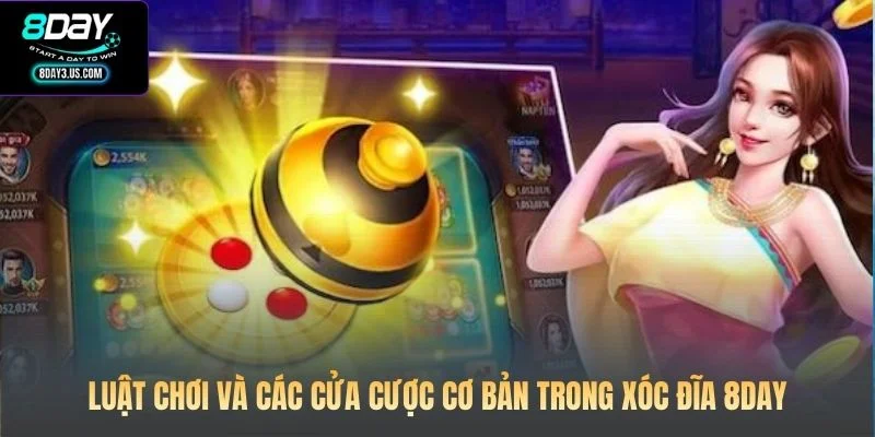 Luật chơi và các cửa cược cơ bản trong Xóc Đĩa 8DAY