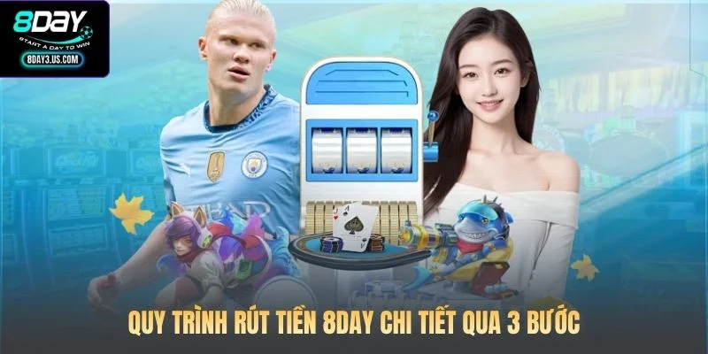 Quy trình rút tiền 8DAY chi tiết qua 3 bước